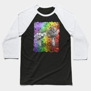 Rainbow Mushroom design 3 Baseball T-Shirt